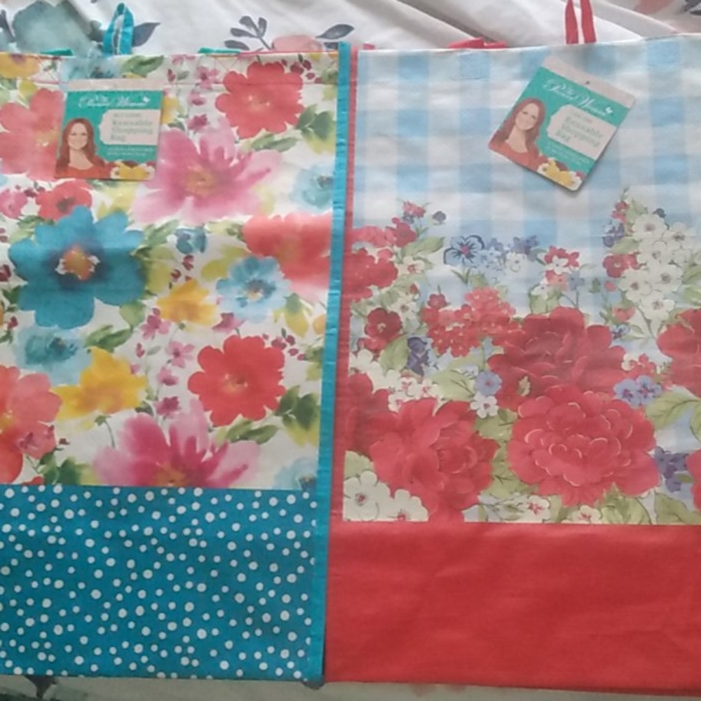 2 BNWT Pioneer Woman reusable shopping bag